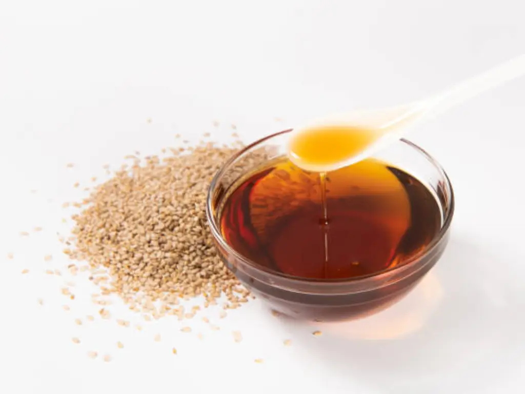 sesame oil in a bowl