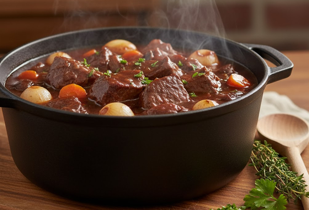 Seasoning wine enhances the rich, savory flavors of this hearty beef stew, a perfect example of its culinary use in deep, braised dishes. Seasoning wine enhances the rich, savory flavors of this hearty beef stew, a perfect example of its culinary use in deep, braised dishes.